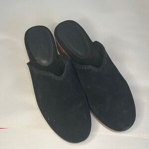 Toms Black Suede Mules women size‎ 9